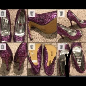 Michael Antonio Sparkling Peep Toe Heels